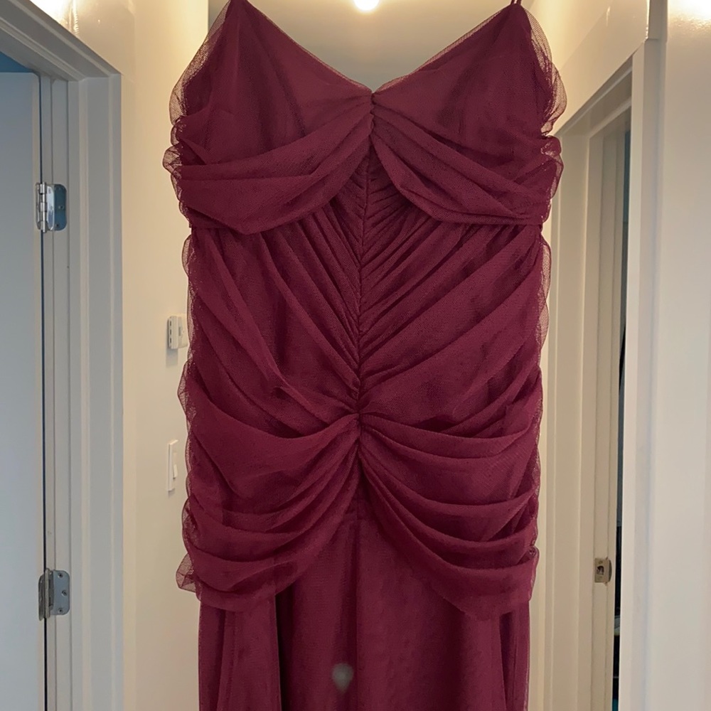 Vera Wang Burgundy Maxi Dress